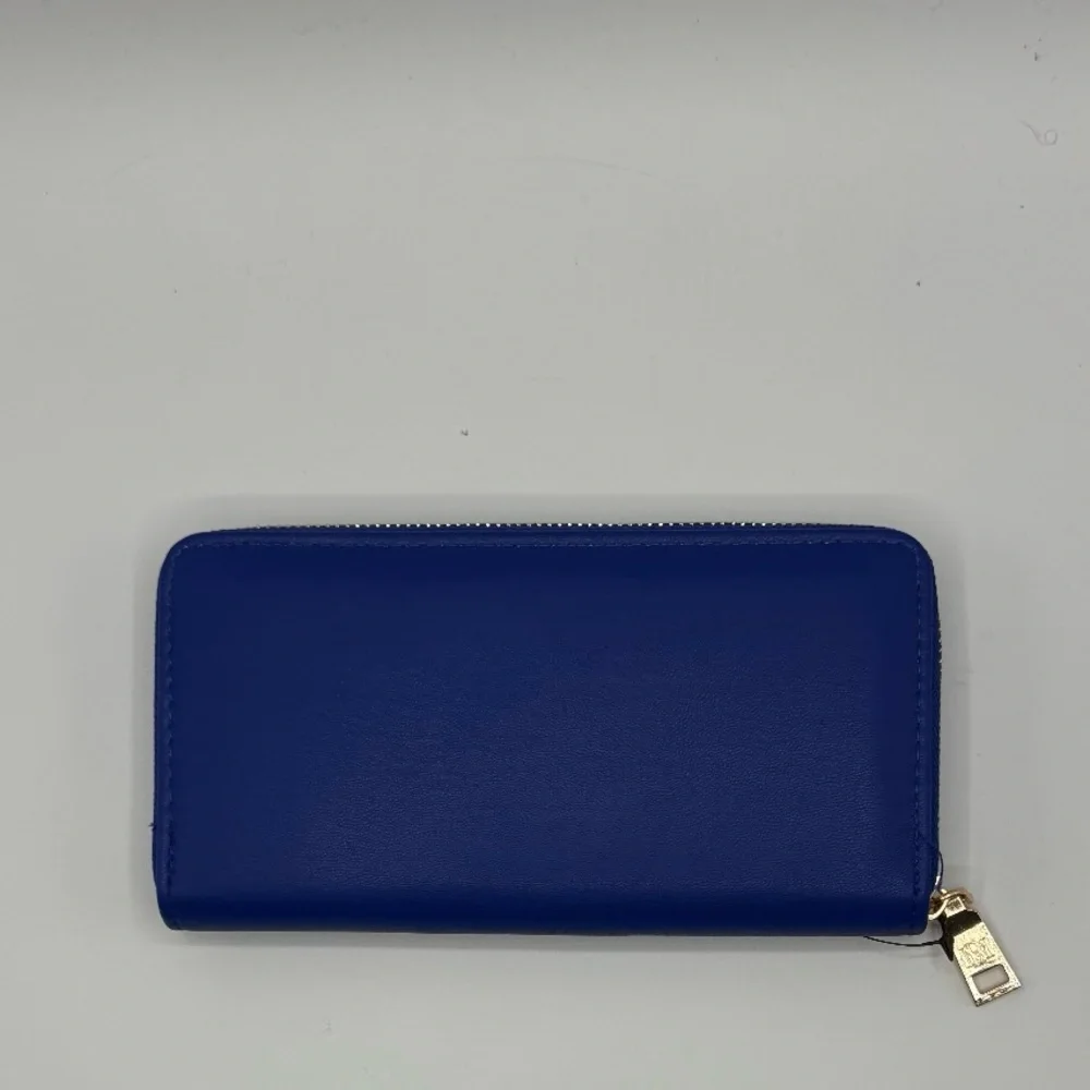 Badgley‎ Mischka Blue Wallet with Gold Accents